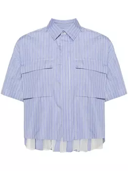 sacai рубашка в полоску, синий