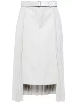 Sacai шерстяная юбка, серый