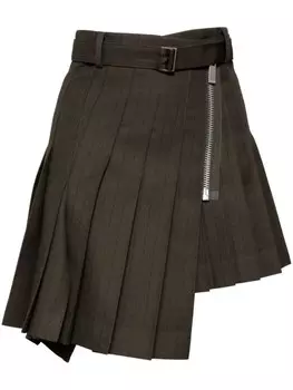 Sacai шерстяная юбка, зеленый