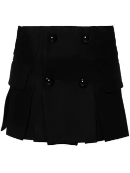 Sacai шерстяные шорты, черный