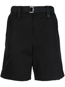 sacai шорты чинос прямого кроя, черный