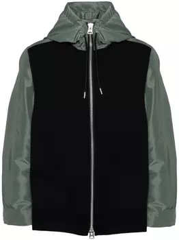 Sacai толстовка с капюшоном, зеленый