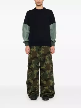 Sacai толстовка с панелями, синий