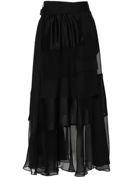 sacai юбка асимметричного кроя, синий