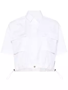 sacai укороченная рубашка Thomas Mason, белый