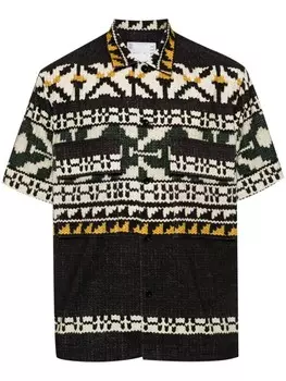 Sacai вельветовая рубашка, черный