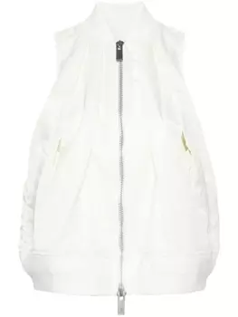 sacai жилет со складками, белый