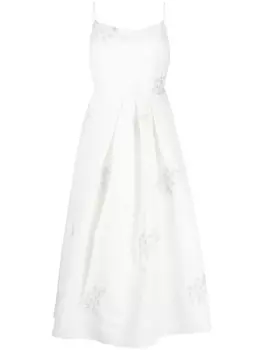 Sachin & Babi платье Audra с цветочной вышивкой, белый