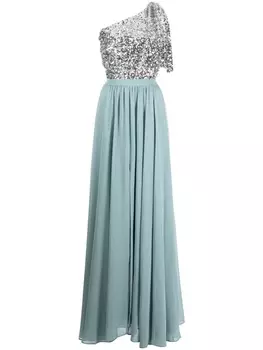 Sachin & Babi платье Jolie асимметричного кроя, серебристый