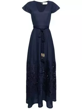 Sachin & Babi платье Zefira с вышивкой, синий