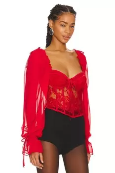 Саде топ For Love & Lemons, красный