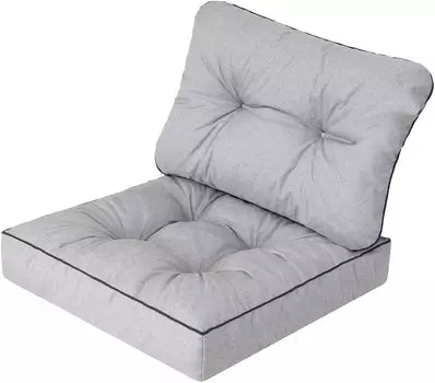 Садовая подушка на мебель Rataan Садовая подушка Rataan Подушка Декоративная подушка бежевый 50 x 50 x 10 см Hobbygarden, серый