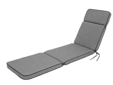 Садовая подушка, подушка для садового стула, удобное сиденье, подушка для кресла, подушка для стула, подушка для кресла, подушка для стула, подушка для шезлонга, графитовое эко-бельё, 121 х 49 см Stanisaw Jurga, серый