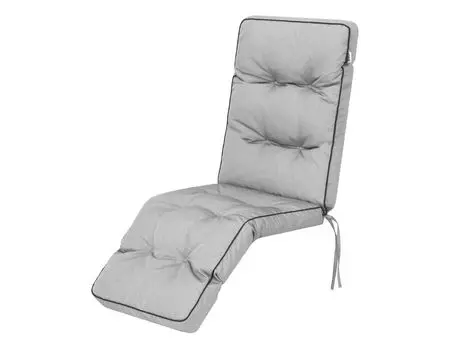 Садовая подушка, подушка для садового стула, удобное сиденье, подушка для кресла, подушка для стула, подушка для кресла, подушка для стула, подушка для шезлонга, ясень, 191 х 57 см Stanisaw Jurga, серый