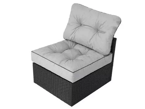 Садовые подушки Hobbygarden на мебели Rataan Садовые подушки, подушки, декоративные подушки Rataan - Emma Tech - 50 x 50 см - пепельно-серый