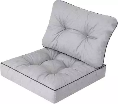 Садовые подушки на мебель Rataan Садовые подушки Rataan, подушки, декоративные подушки, размеры изделия: 60 х 60 х 10 см. Hobbygarden, серый