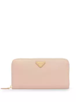 Сафьяновый кошелек с логотипом Prada, розовый