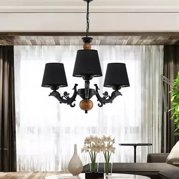 Safir Light Sava Трехрожковая люстра Zamak со шляпой - черный