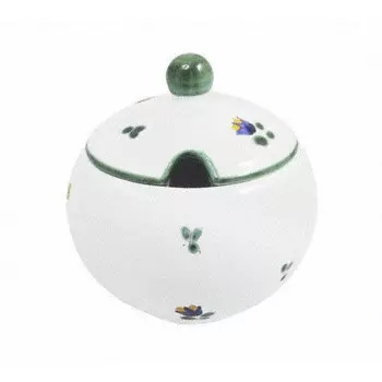 Сахарница с россыпью цветов гладкая с вырезом 10 см Gmundner Keramik, красочный