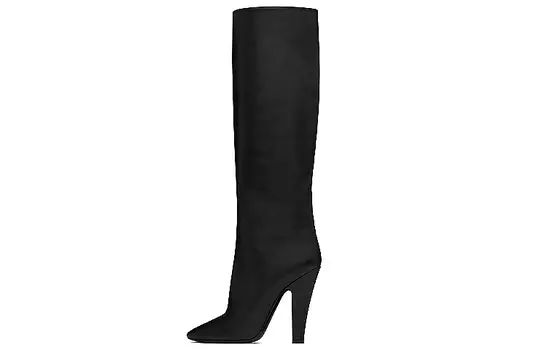 Сапоги женские Saint Laurent 68 до колена, черный
