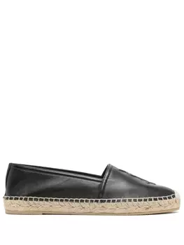Saint Laurent эспадрильи с тиснением YSL, черный