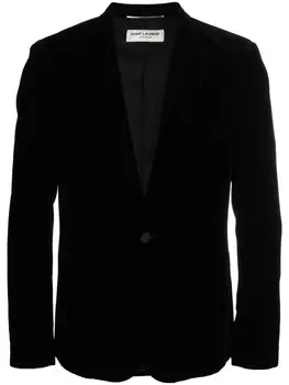 Saint Laurent бархатный пиджак-смокинг, черный