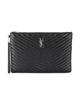 Saint Laurent большая папка для документов, черный
