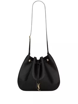 Saint Laurent большая сумка-хобо Paris VII, черный