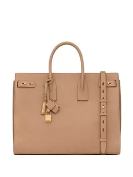 Saint Laurent большая сумка-тоут Sac de Jour, нейтральный цвет