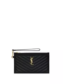 Saint Laurent большой клатч Bill, черный