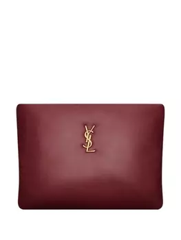 Saint Laurent большой клатч Calypso, красный