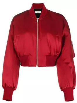 Saint Laurent бомбер оверсайз Teddy, красный