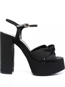 Saint Laurent босоножки Bianca 85 на платформе, черный