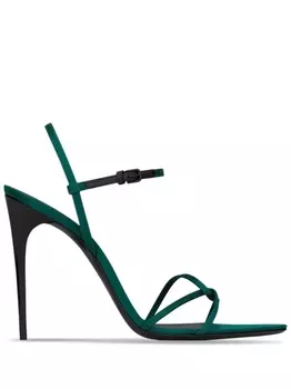 Saint Laurent босоножки Clara 110, зеленый
