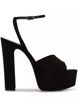 Saint Laurent босоножки Jodie 133 на платформе, черный