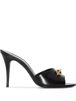 Saint Laurent босоножки Le Maillon 95, черный