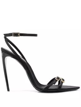 Saint Laurent босоножки New Nuit 100, черный