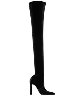Saint Laurent ботильоны Drew 105 с заостренным носком, черный