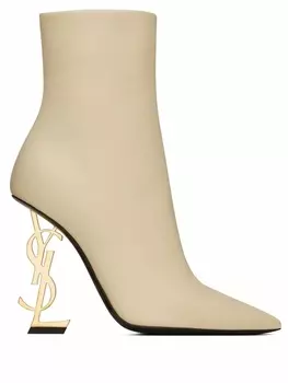 Saint Laurent ботильоны Opyum 110, нейтральный цвет