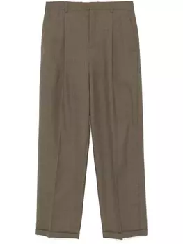 Saint Laurent брюки по фигуре, коричневый