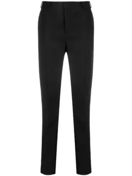 Saint Laurent брюки строгого кроя с завышенной талией, черный