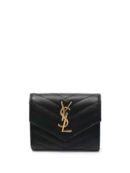 Saint Laurent бумажник с монограммой, черный