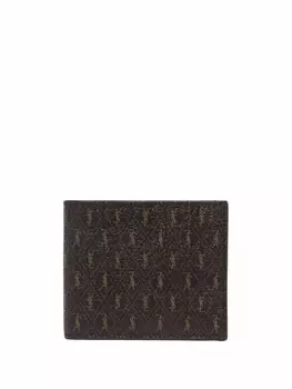Saint Laurent бумажник с монограммой, коричневый