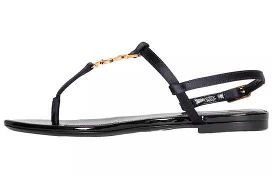 Шлепанцы женские Saint Laurent Cassandra, черный