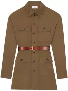 Saint Laurent длинная рубашка, коричневый