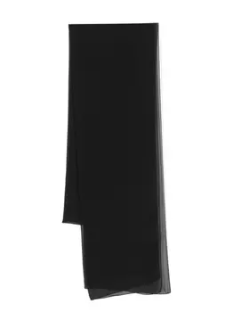Saint Laurent длинный шелковый шарф, черный