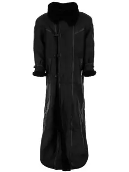 Saint Laurent дубленка с меховой подкладкой, черный