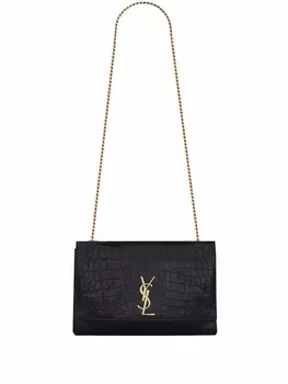 Saint Laurent двусторонняя сумка на плечо Kate, черный