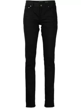 Saint Laurent джинсы скинни средней посадки, черный