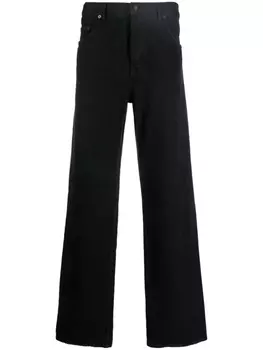 Saint Laurent джинсы средней посадки, черный